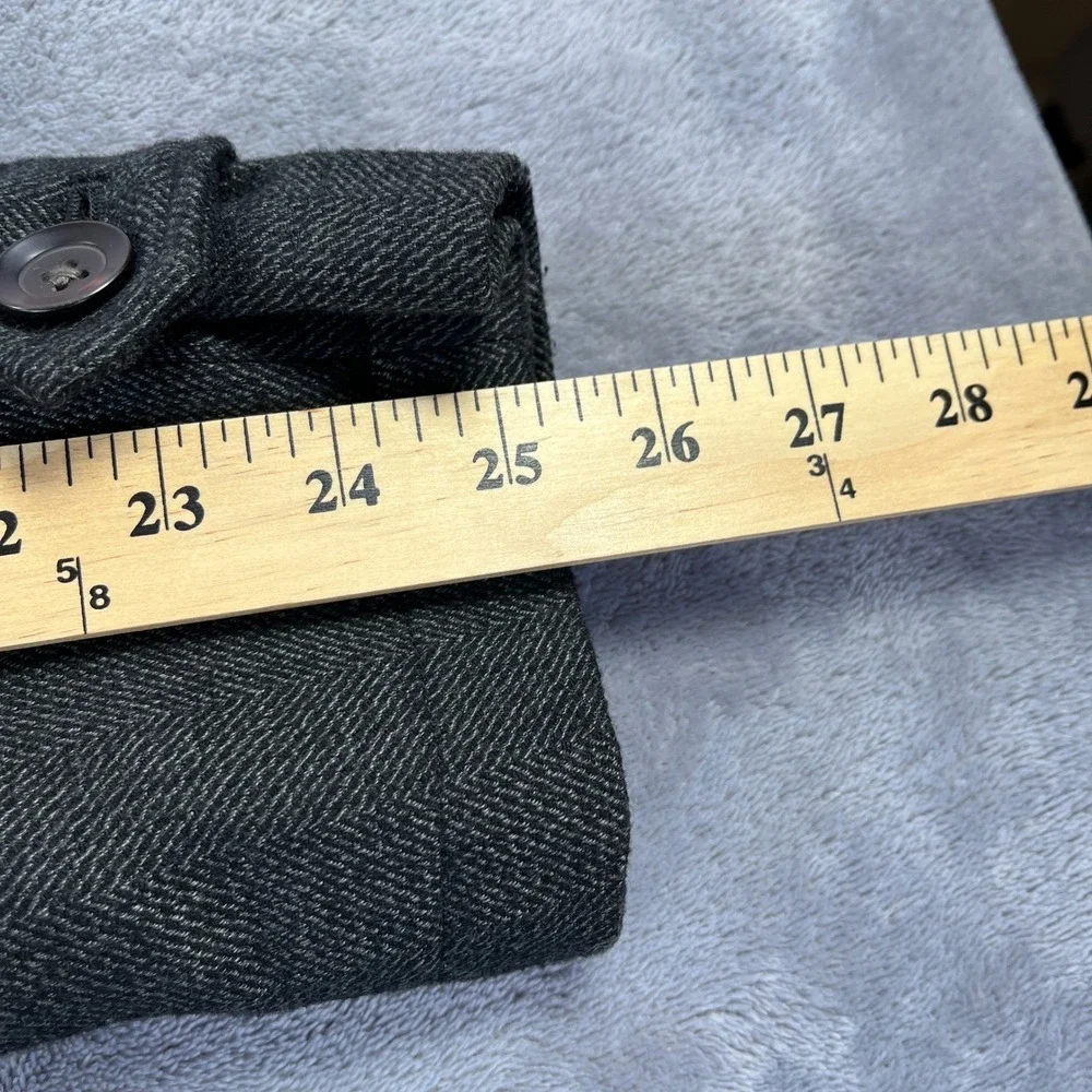 BR Wool Blend Jacket XL Grey Herringbone Field Coat  Winter Peacoat Classic